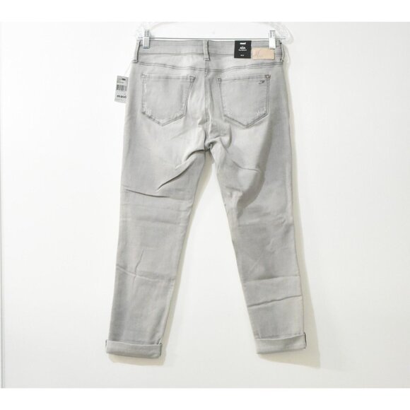 Mavi ADA Sexy Boyfriend Women Gray Denim Cotton Jeans Cuffed Hem Pockets 32 NWT - Picture 2 of 5